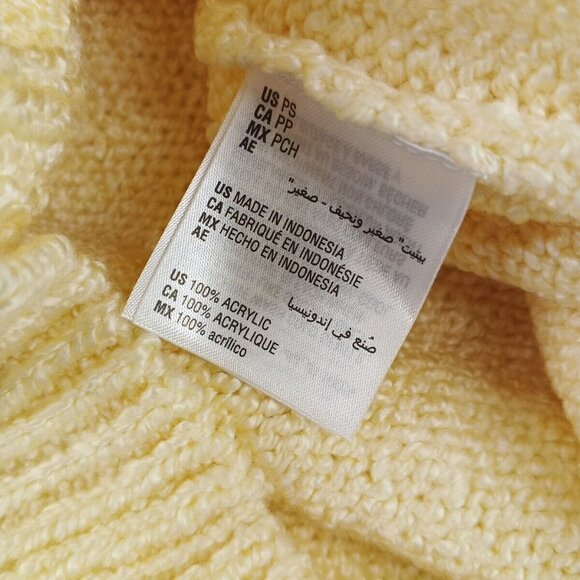 NWT KAREN SCOTT Fall Textured Sweater Petite SMALL Pearl Button Buttercream - Picture 10 of 10